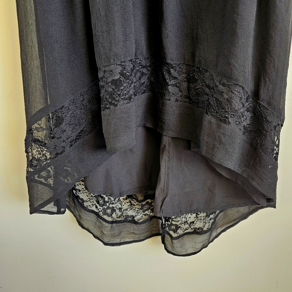 Topshop Black Dress with Lace Accent, US 6 - Picture 6 of 6